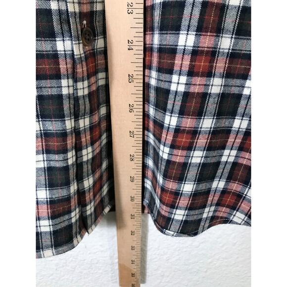 Orvis Shirt Mens Medium Luxury Flannel Brown Gray Plaid Button Up Long Sleeve - Picture 2 of 10